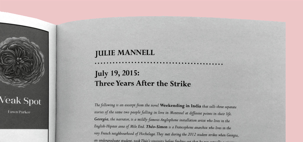 from CAROUSEL 40: Julie Mannell’s ‘July 19, 2015: Three Years After the Strike ‘
